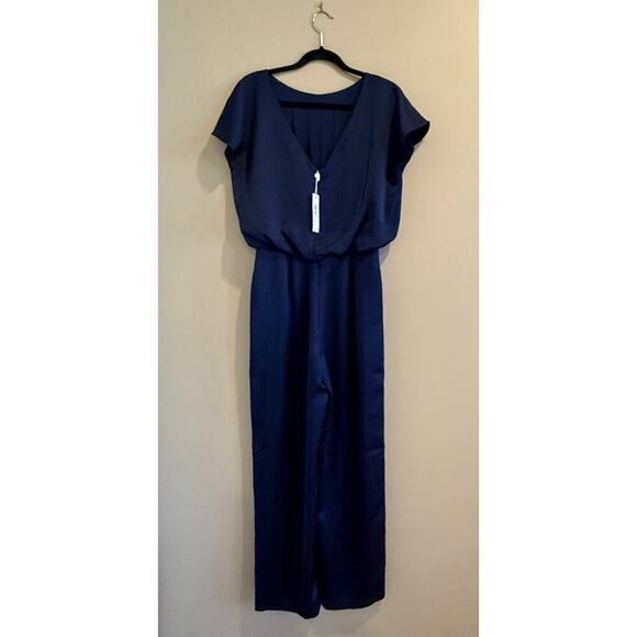 Trina Turk Navy Amuse JumpSuit Paint Suit 2 NWT $298 - Picture 4 of 6